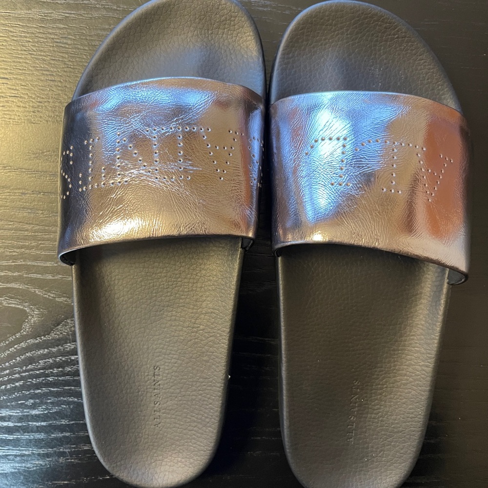 All Saints Black and Brown Sandals